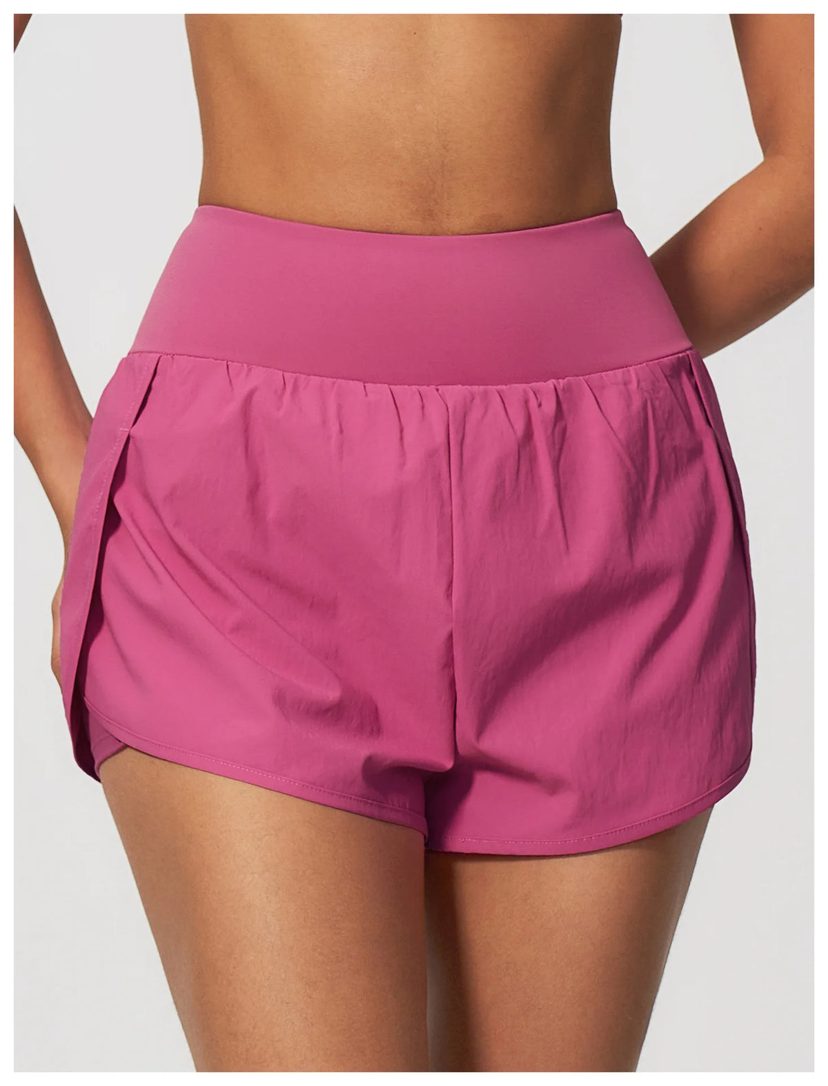 New False Two-piece Sports Shorts Gym Clothes Women Yoga Fitness Short Pants Outdoor Breathable Quick Drying High Waist Tights