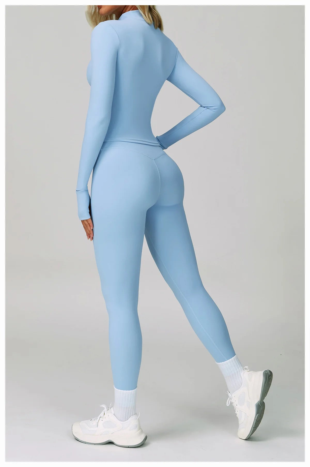 NCLAGEN Gym Sports Top Women Zip Tight Long Sleeve  Naked Feel Fitness Jacket Training Quick Dry Breathable Running Yoga Blouse