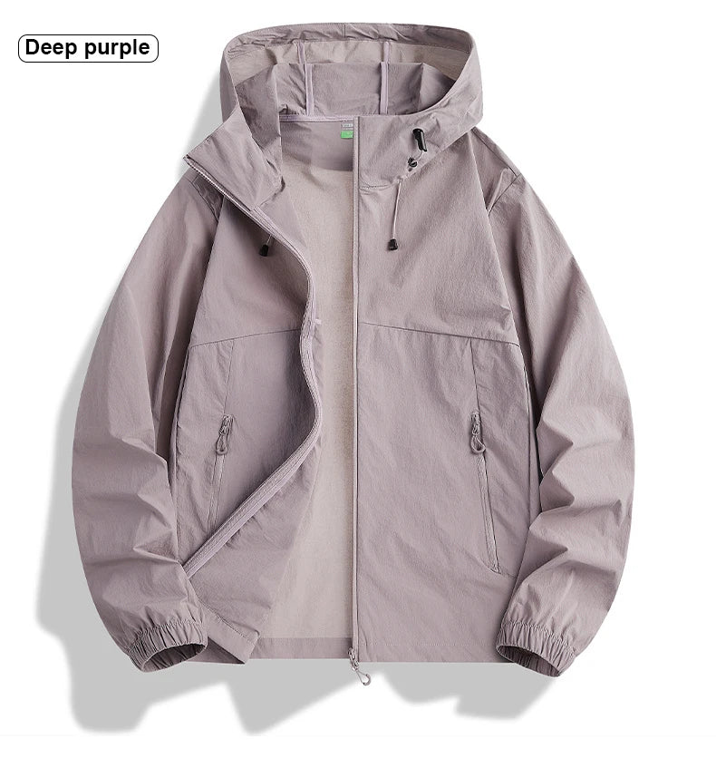 NewHigh-Quality Thin Sun Protection Clothing For Couples, Ice Silk Skin Clothing, Outdoor Snti-UV Jacket