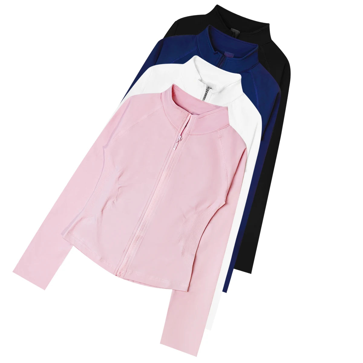 NCLAGEN Zippy Jacket Women Running Long Sleeves Gym Tops Full Zipper Seamless Workout Activewear Sports Pilates Yoga Coats