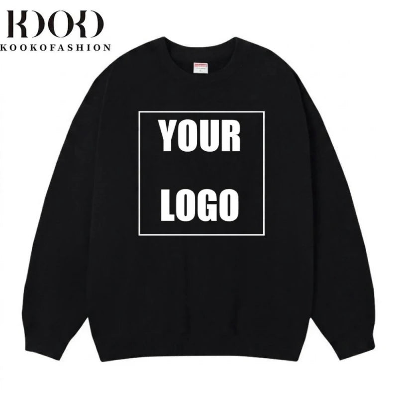 Customize Your Own Design with Printed embroidery Hoodie for Men and Women DIY Your Favorite Photo Logo Sweatshirt Unisex Hoodie