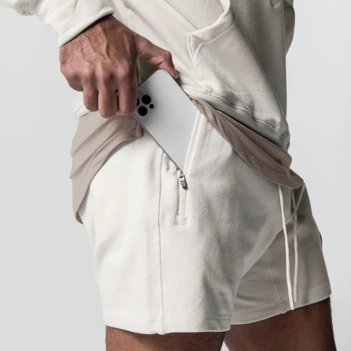 CrestLine Embroidered Cotton Shorts