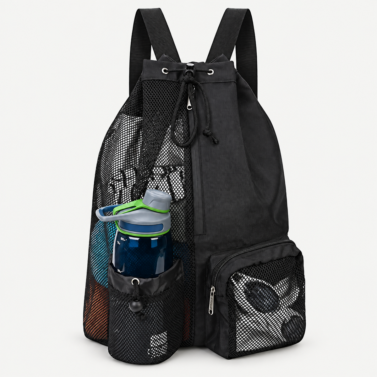 AquaMesh Swim Backpack on a warm light-grey studio background