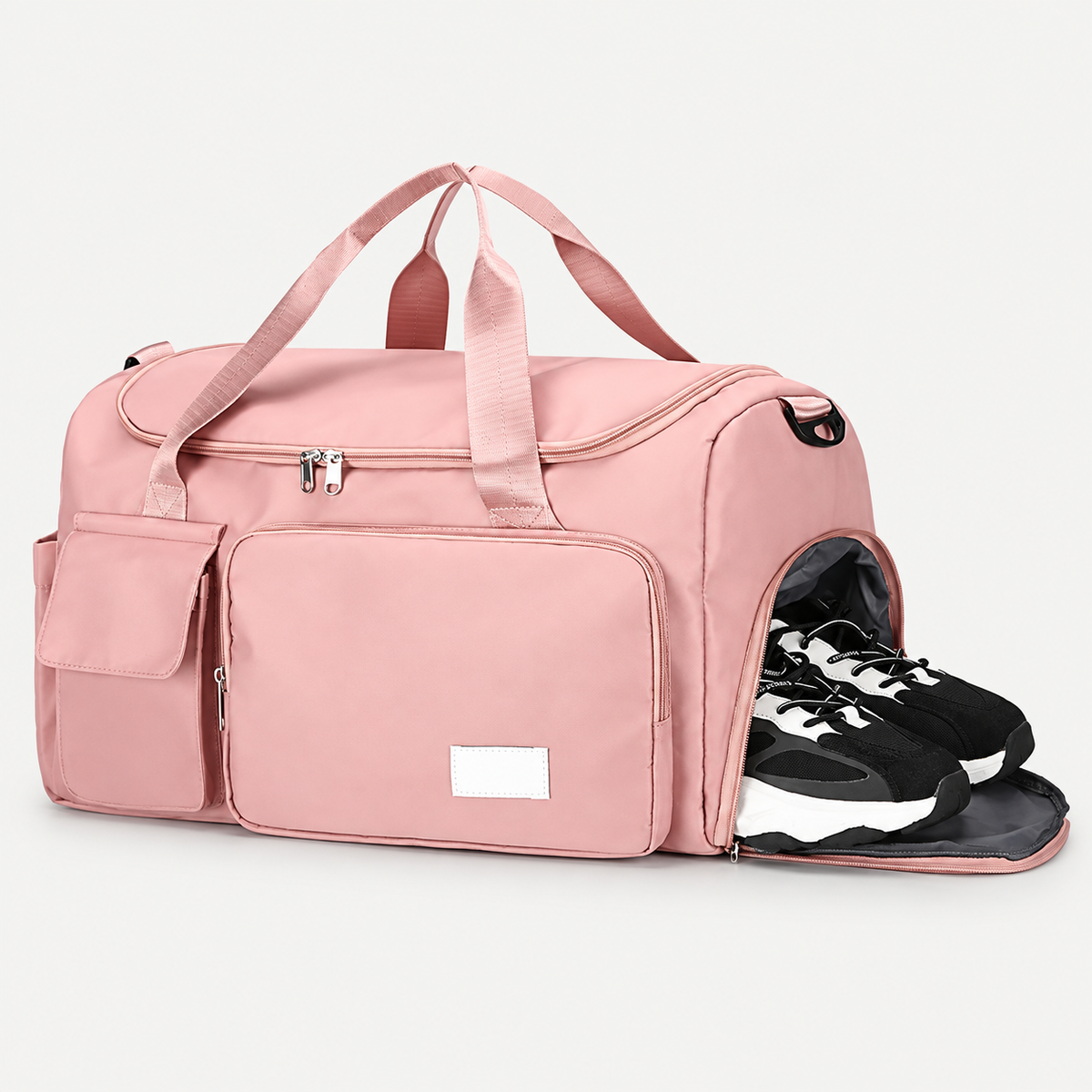 CoreCarry Weekender Bag on a warm light-grey studio background