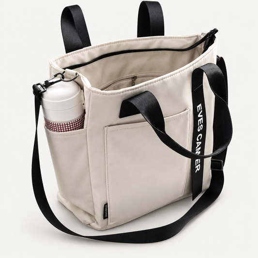 Everyday Nylon Tote on a warm light-grey studio background