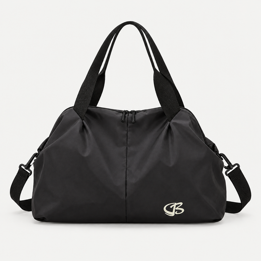FlexCarry Yoga Duffle on a warm light-grey studio background