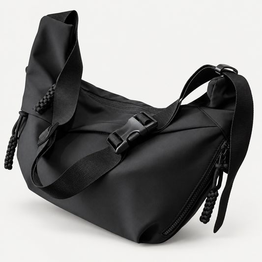 MetroFlex Shoulder Tote on a warm light-grey studio background