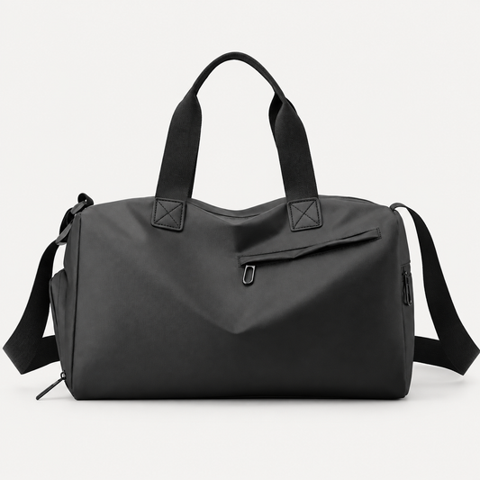 MotionDry Gym Bag on a warm light-grey studio background