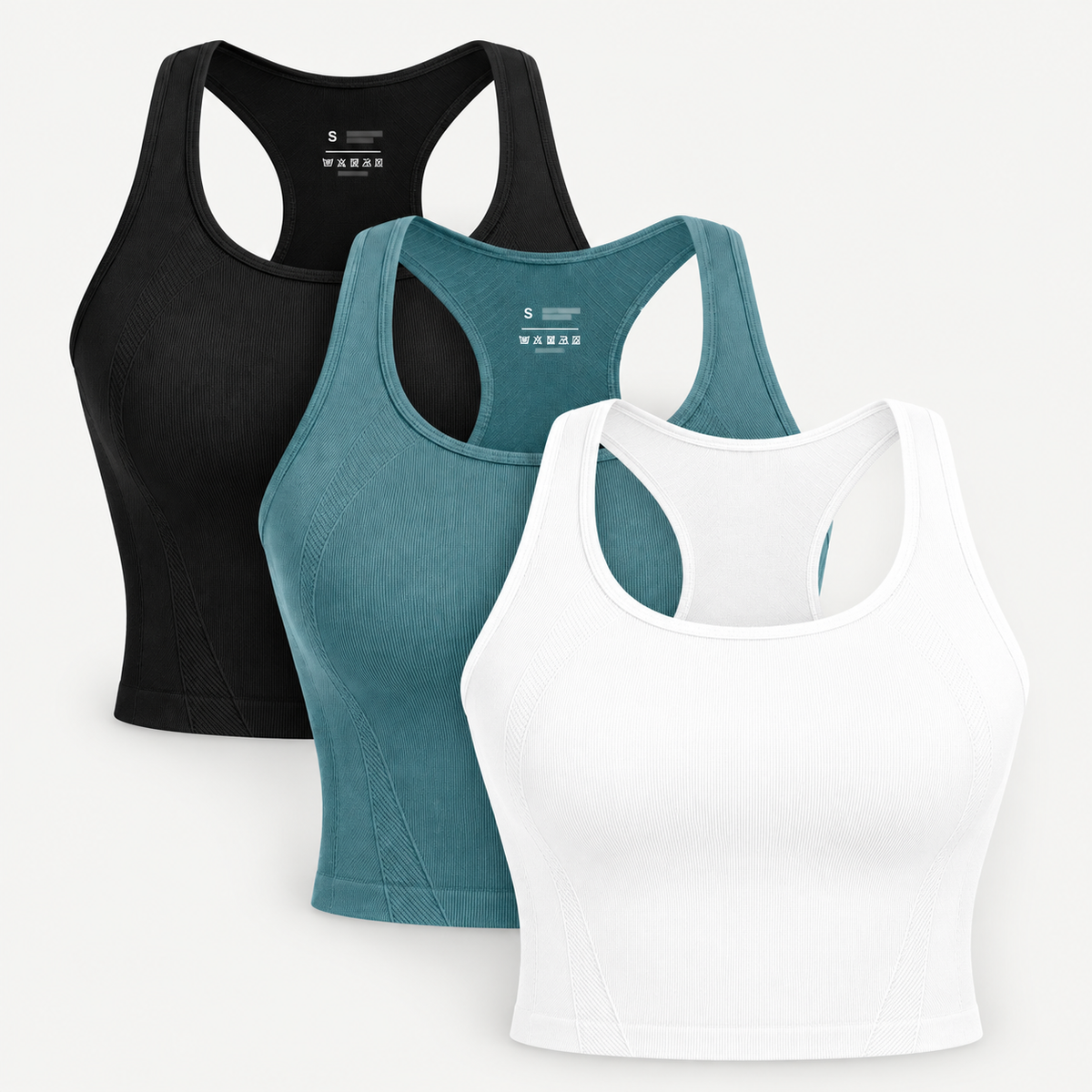 RibMove 3-Pack Crop Tops